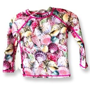 MOLO SEASHELL RASH-GUARD SWIM TOP 92/98 1.5-3 year